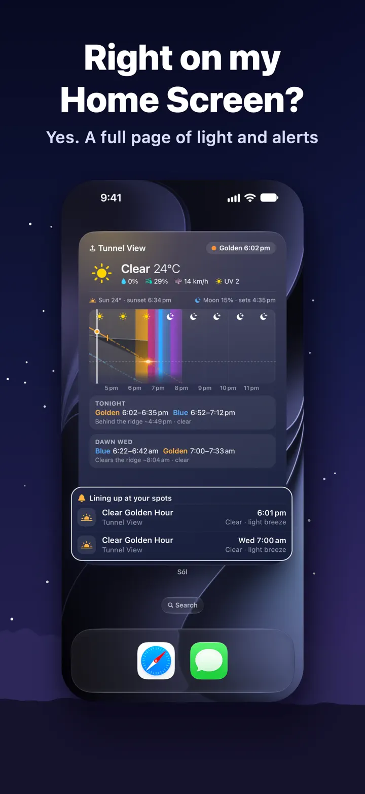 Right on my Home Screen? The Light Page widget
